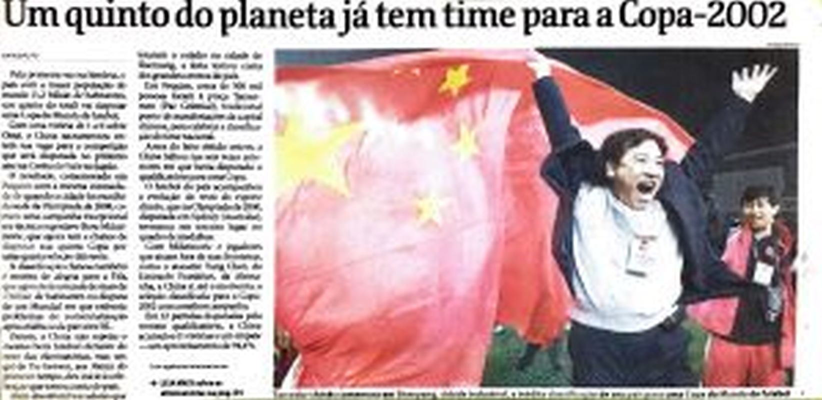 Leia mais sobre o artigo Um quinto do planeta já tem times para Copa-2002